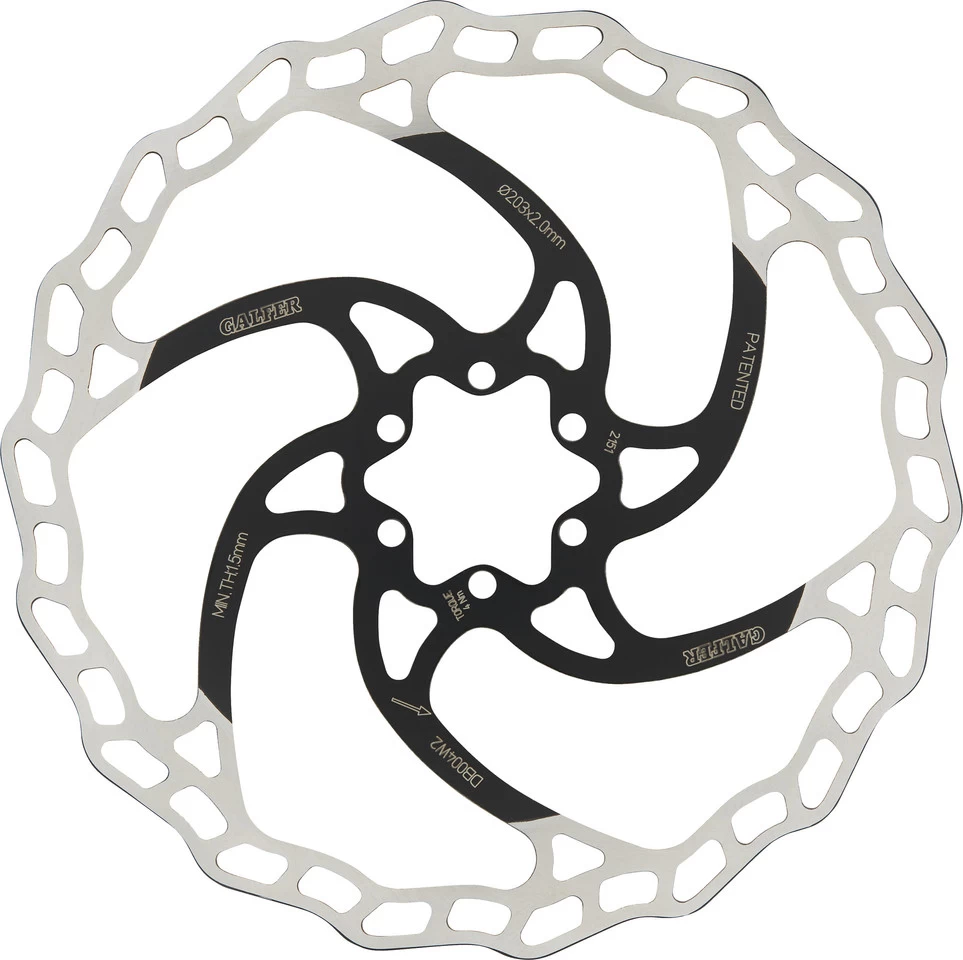 GALFER Fixed Disc Wave 2 Mm MTB 6-Loch Bremsscheibe – Bild 3